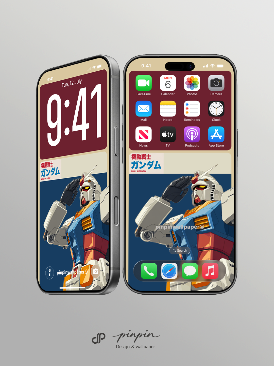2026 Minimalist Gradient 4K Wallpaper for iPhone and Android | RX-78-2 Gundam