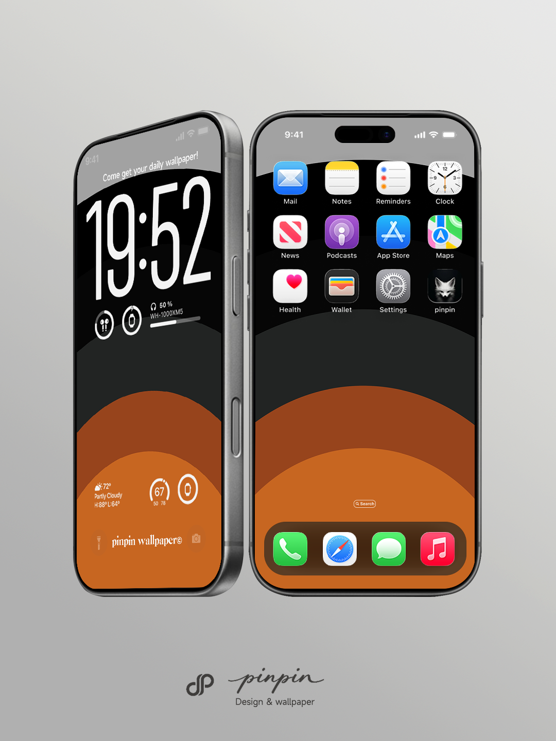 pinpin_wallpaper Minimalist Gradient 4K Wallpaper for iPhone and Android | No. 6338
