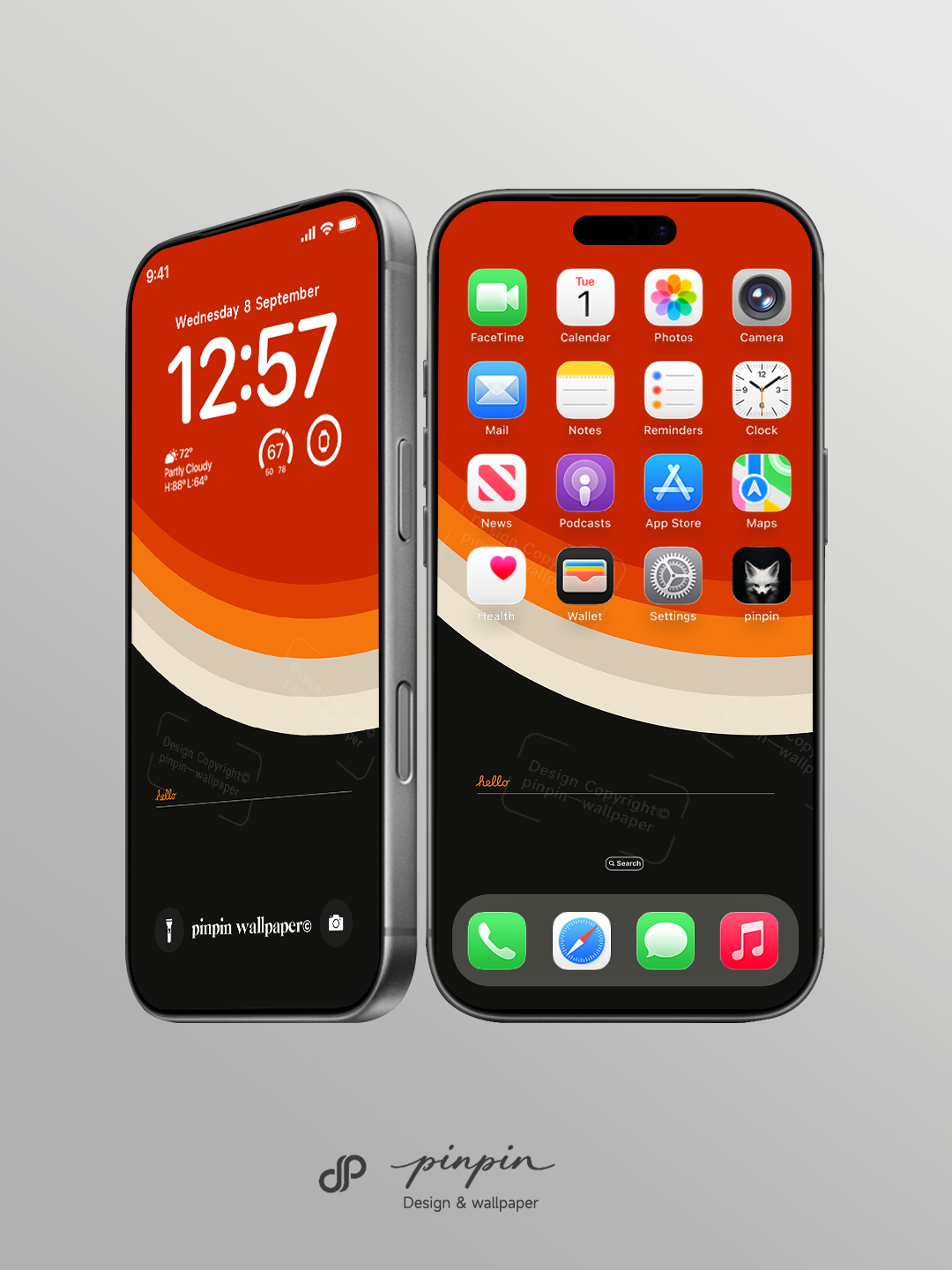 pinpin_wallpaper Minimalist Gradient 4K Wallpaper for iPhone and Android | No. 6309