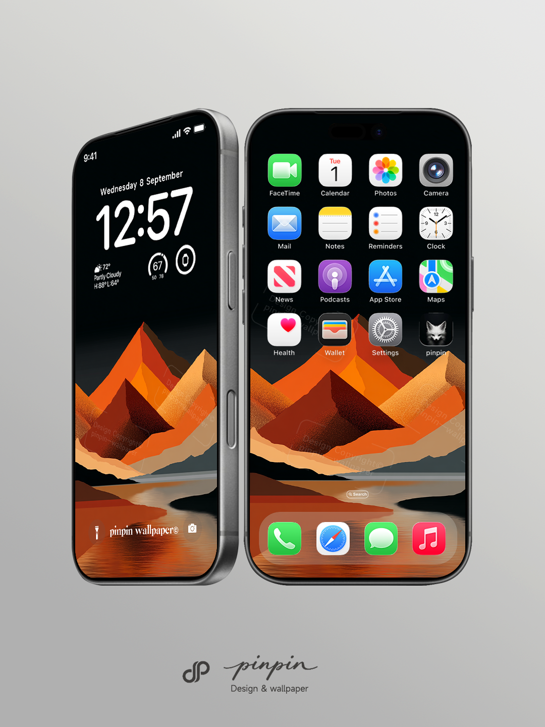 pinpin_wallpaper Minimalist Gradient 4K Wallpaper for iPhone and Android | No. 6304