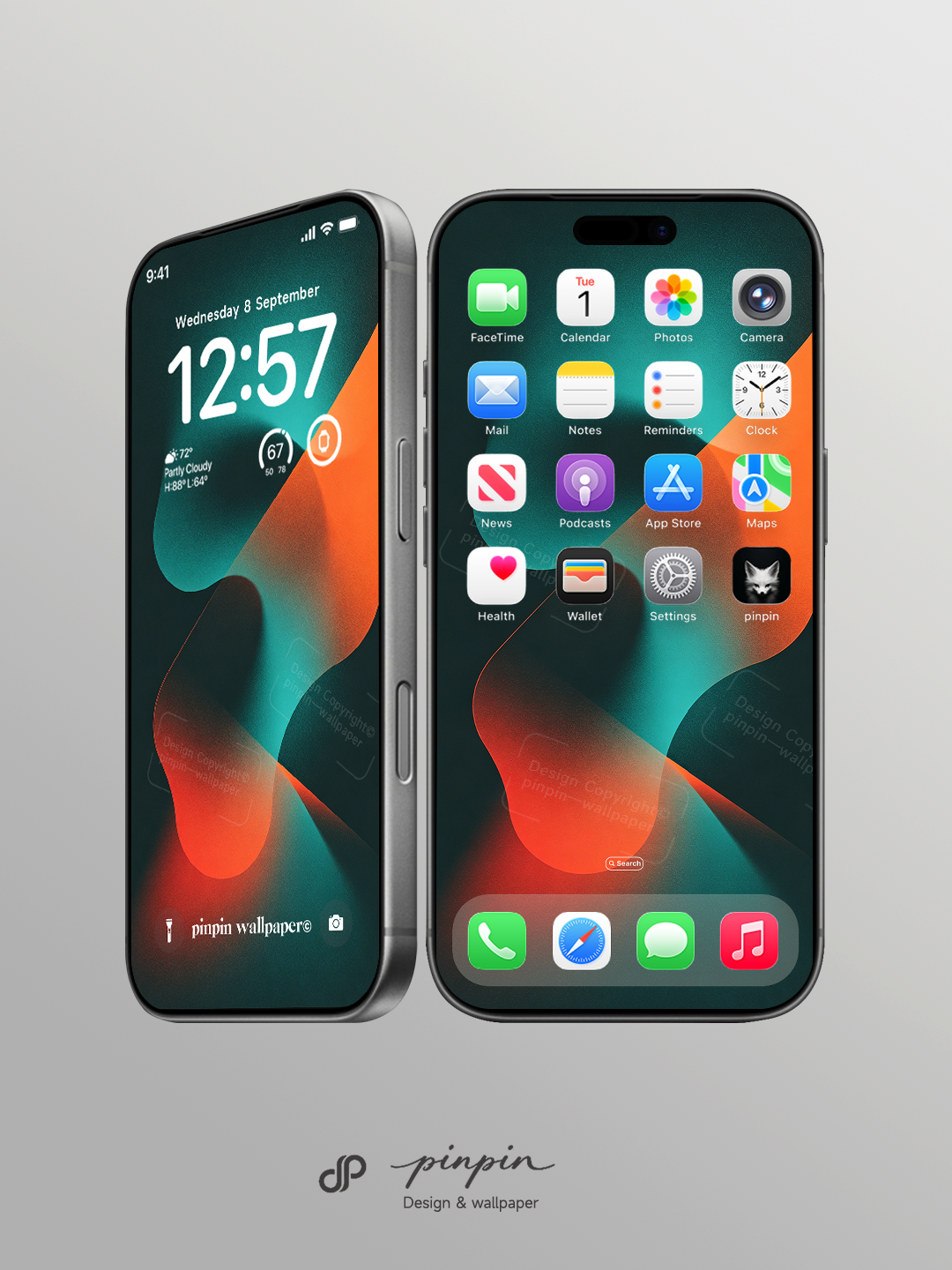 pinpin_wallpaper Minimalist Gradient 4K Wallpaper for iPhone and Android | No. 6298
