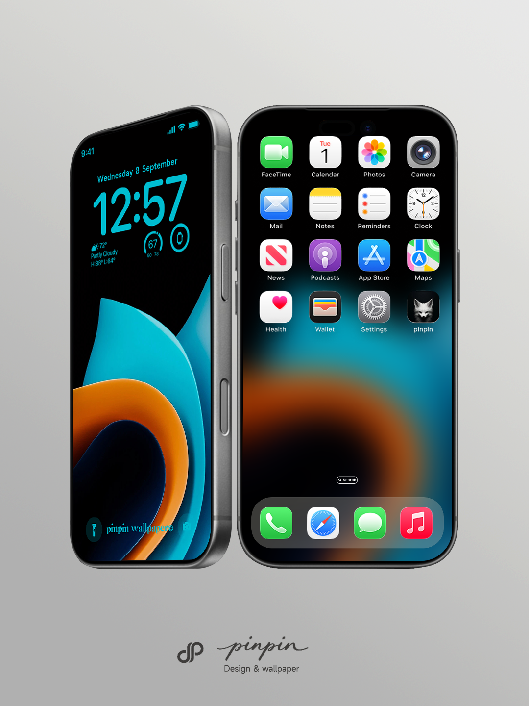 pinpin_wallpaper Minimalist Gradient 4K Wallpaper for iPhone and Android | No. 6340
