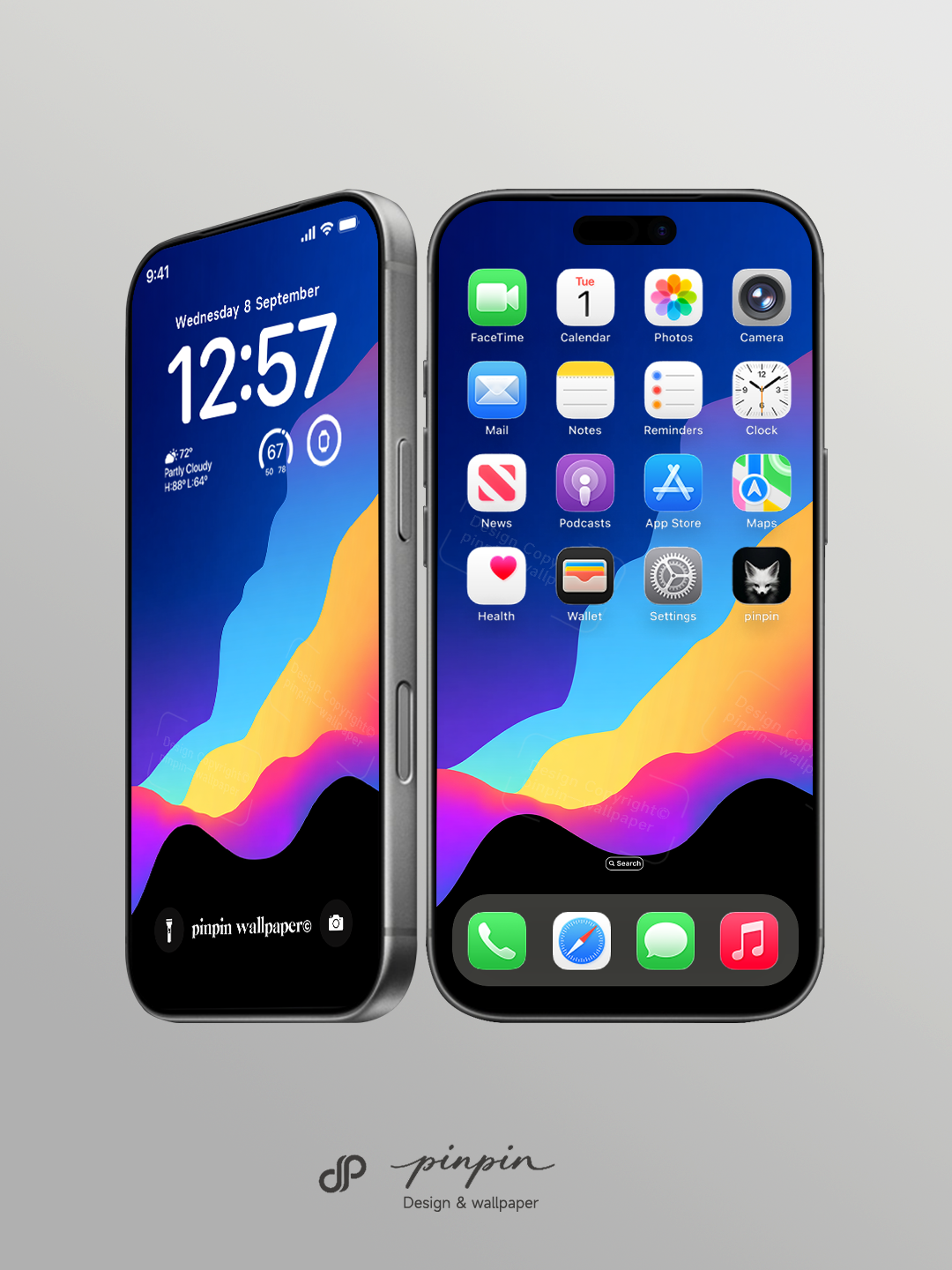 pinpin_wallpaper Minimalist Gradient 4K Wallpaper for iPhone and Android | No. 6304
