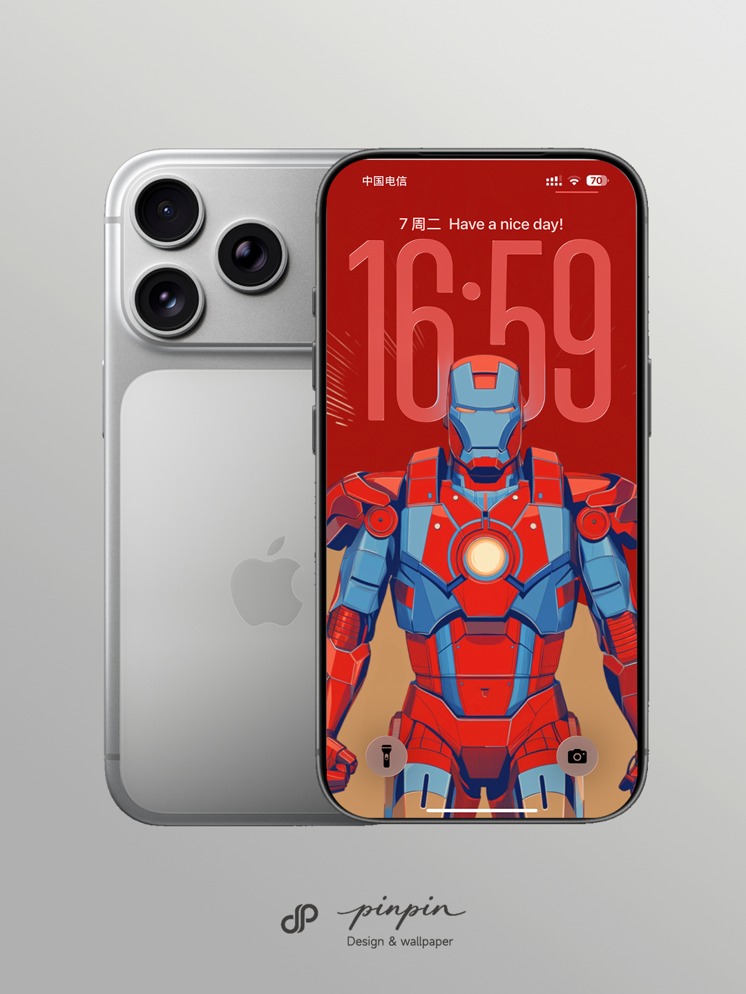 Iron Man phone Wallpaper Pack with 4 Different Color Schemes: 8K HD Lock Screen Wallpapers