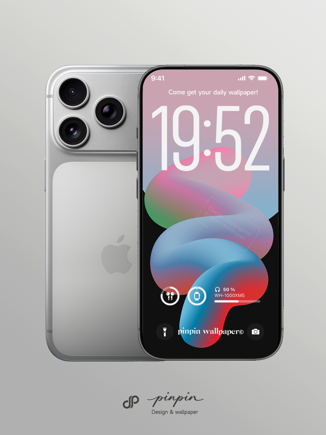 pinpin_wallpaper Minimalist Gradient 4K Wallpaper for iPhone and Android | No. 6355