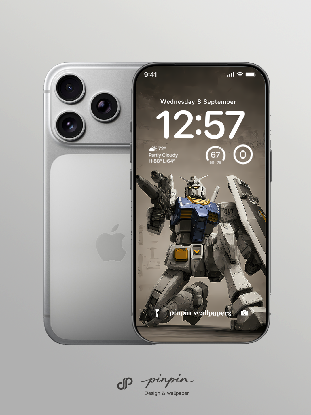 2026 Minimalist Gradient 4K Wallpaper for iPhone and Android | RX-78-2 Gundam