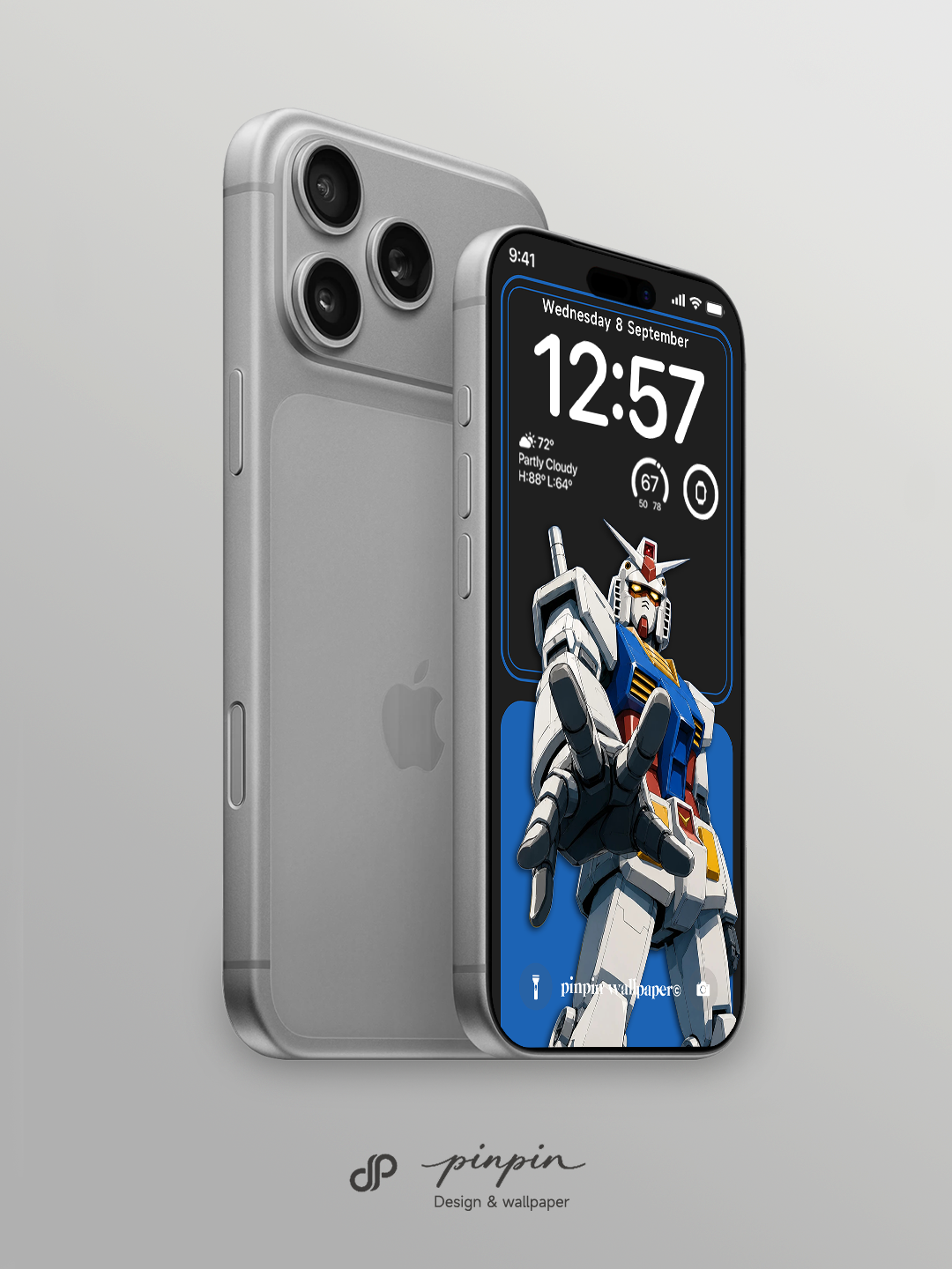 2026 Minimalist Gradient 4K Wallpaper for iPhone and Android | RX-78-2 Gundam