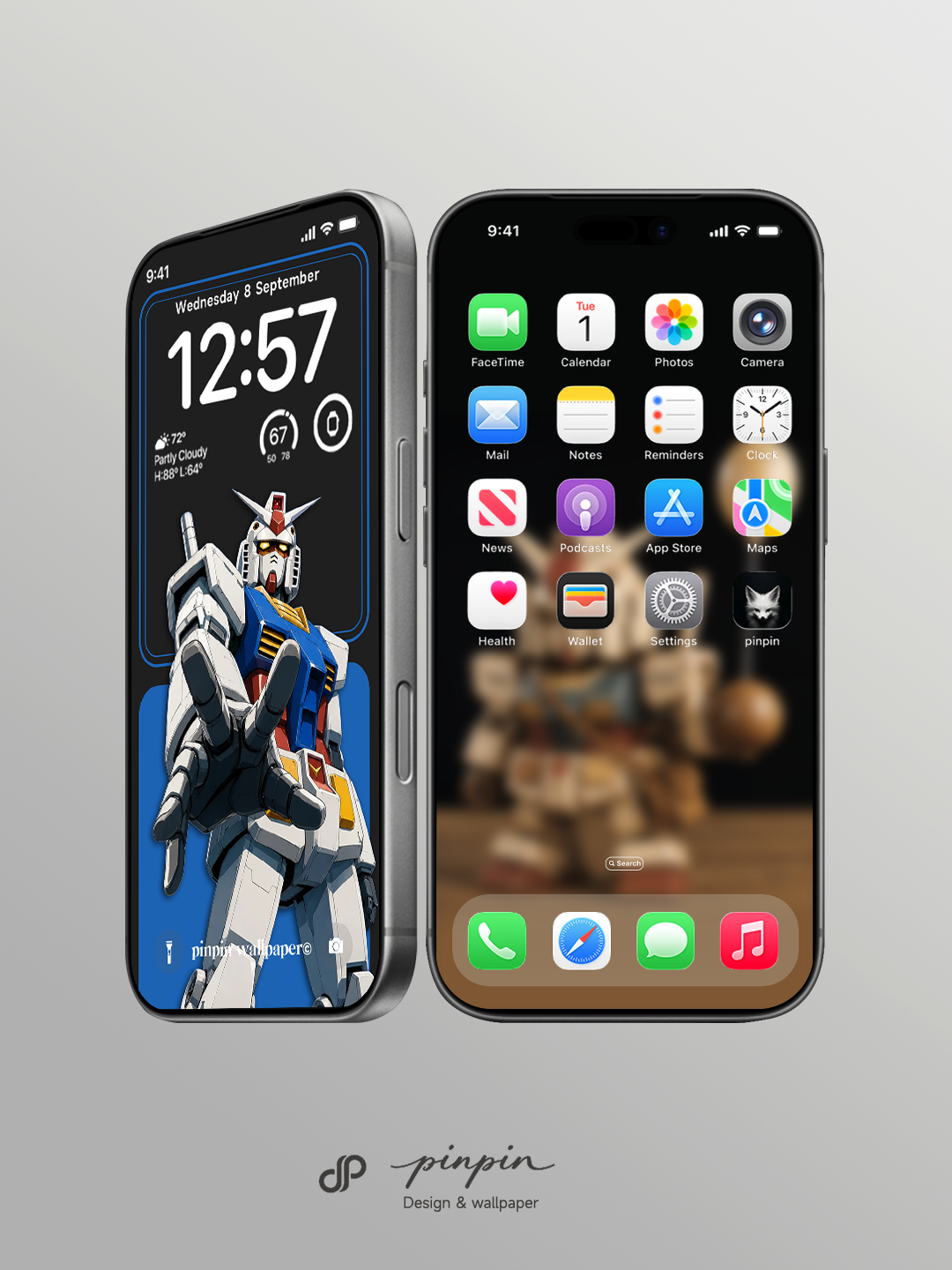 2026 Minimalist Gradient 4K Wallpaper for iPhone and Android | RX-78-2 Gundam